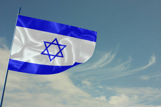 istock Israeli flag  Sky in the background 1086243714