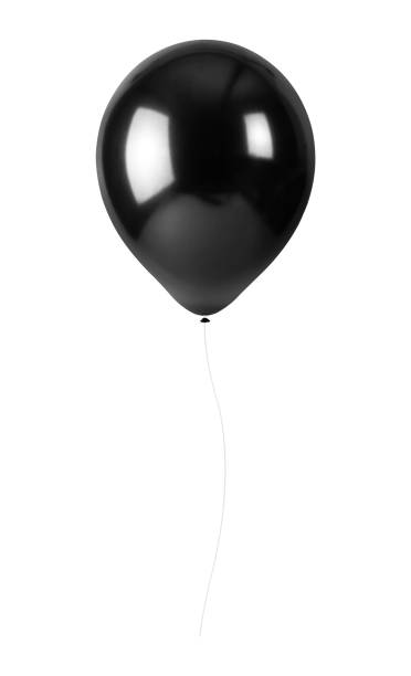 istock Black balloons with rope isolated on white background. Party Decorations. ( Cut Out ) 1086251548
