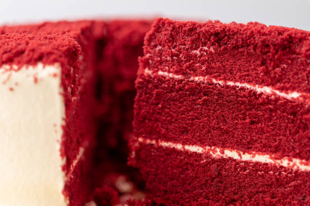 istock Red velvet cake close up shot. 1086252460