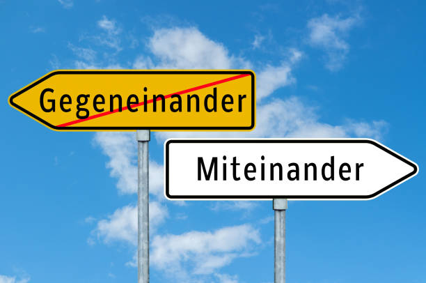 istock Signposts Against each other and togetherness 1086257214