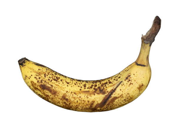 istock 0576 Banana fully ripe, overripe-white background-spots 1086258666