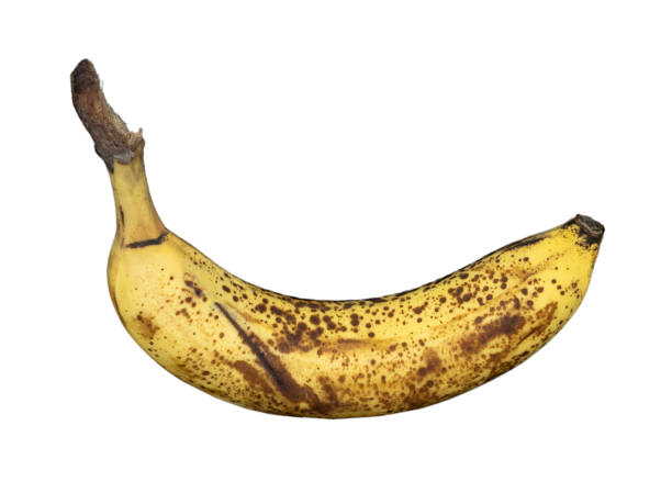 istock 0575 Banana fully ripe, overripe-white background-spots 1086258712