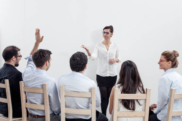 istock Business meeting in a classroom 1086261028