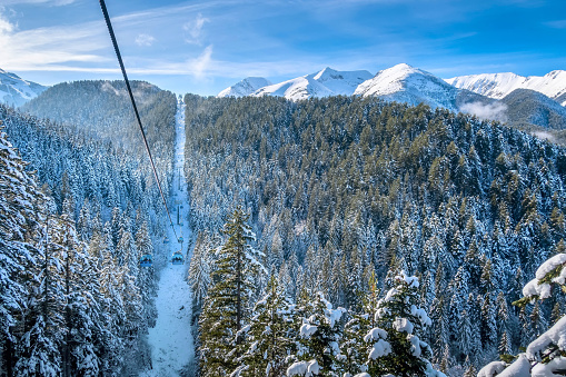 Ski resort Bansko, Bulgaria, ski lift