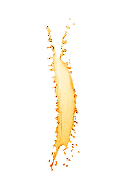 istock Orange water splash isolated on white 1086282352