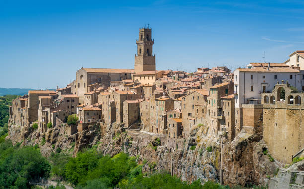 istock Pitigliano fortress and old town on the hill 1086283132