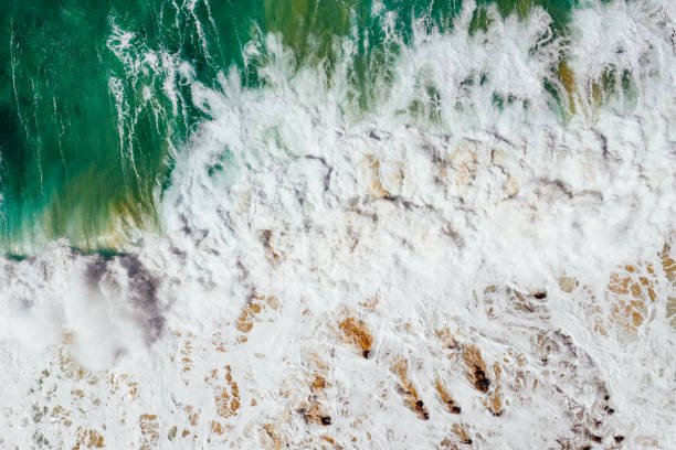 istock Aerial view of ocean waves 1086302840
