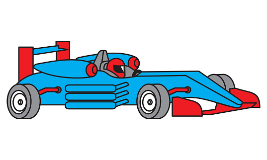 Race Car In Cartoon Style Stock Illustration - Download Image Now - Car,  Cartoon, Championship - iStock
