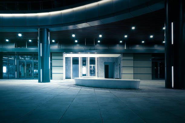 istock Corridor Corridor of Metallic Wall in Modern Architecture 1086316602
