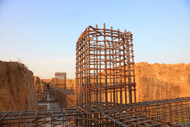 istock Foundation reinforcement truss of construction site 1086320994