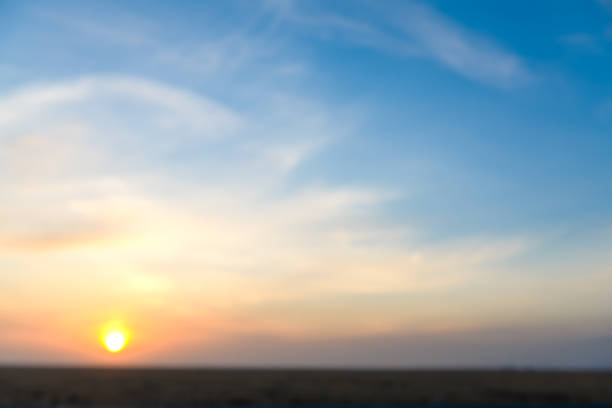 Defocused of sunset backgrounds