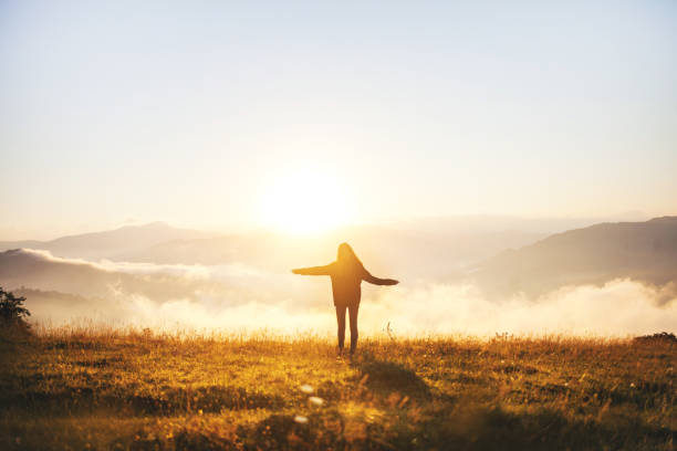 istock Pretty Young Girl in Mountains 1086336564