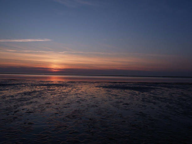 sundown on the island of langeoog