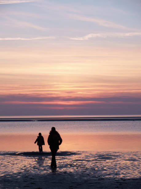 sundown on the island of langeoog