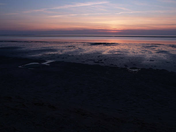 sundown on the island of langeoog