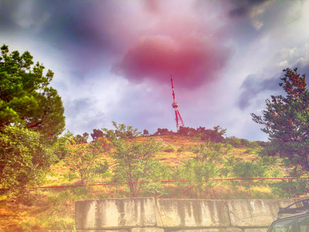 istock TV tower on the sky background in Mtatsminda Park on the funicular 1086341136