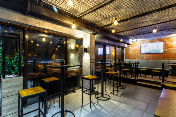 istock Interior of a modern industrial design pub 1086341264