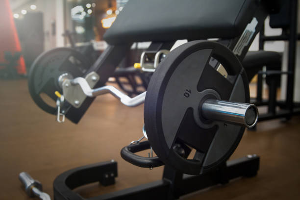 istock Interior gym with sports equipment. 1086341544