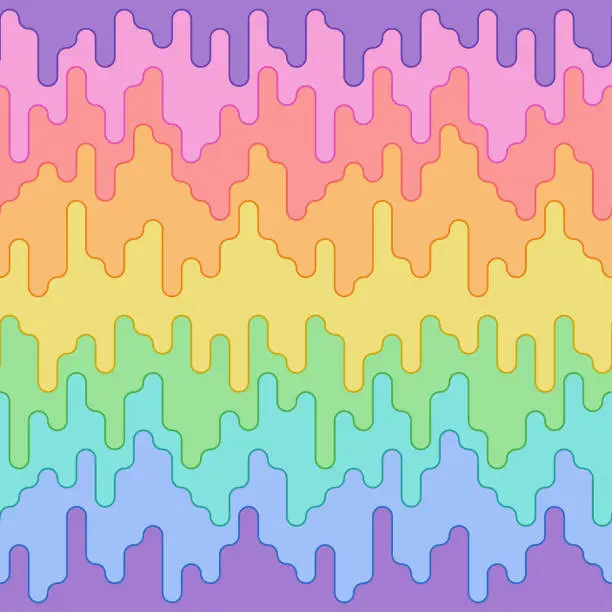 Vector illustration of Rainbow seamless pattern