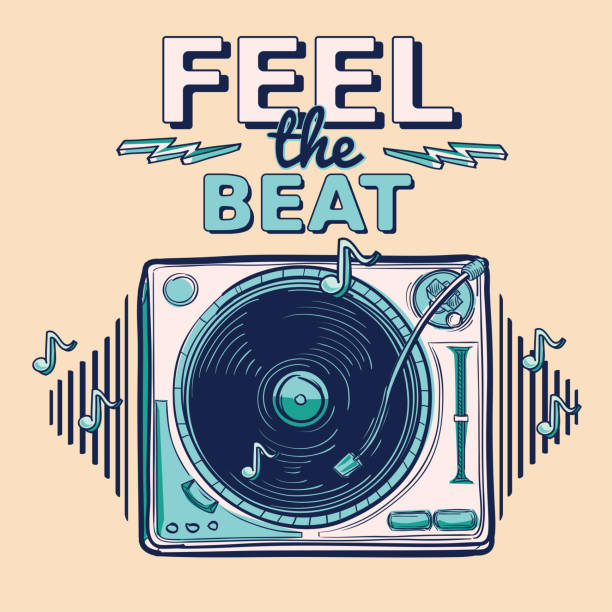 220+ Graffiti Styled Turntable Speaker Stock Illustrations