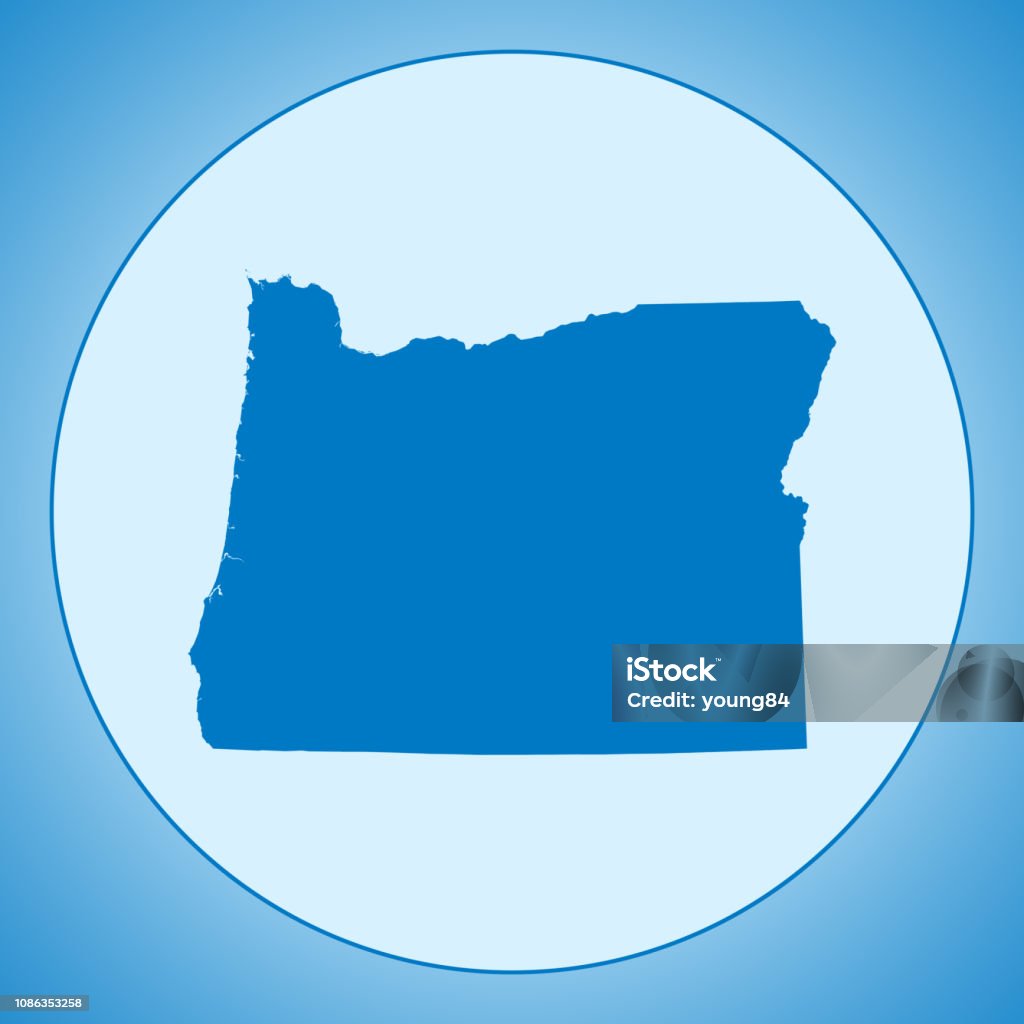 Oregon Map Stock Illustration - Download Image Now - Illustration, In ...