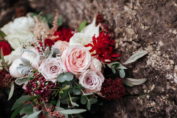 istock Wedding flowers, bridal bouquet closeup. 1086358798