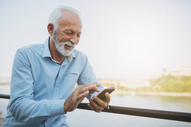 istock Senior businessman working from home 1086367776