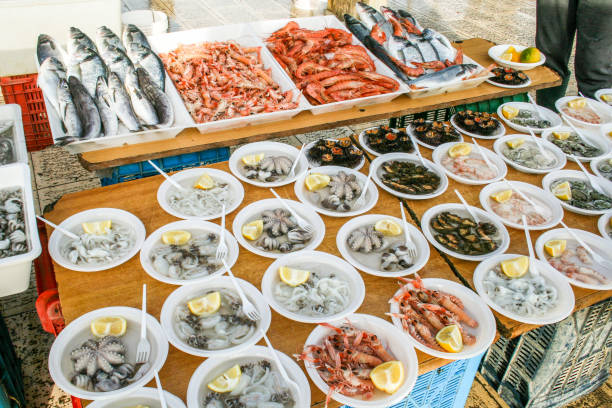istock Bari, fish market, seafood and sushi 1086374530