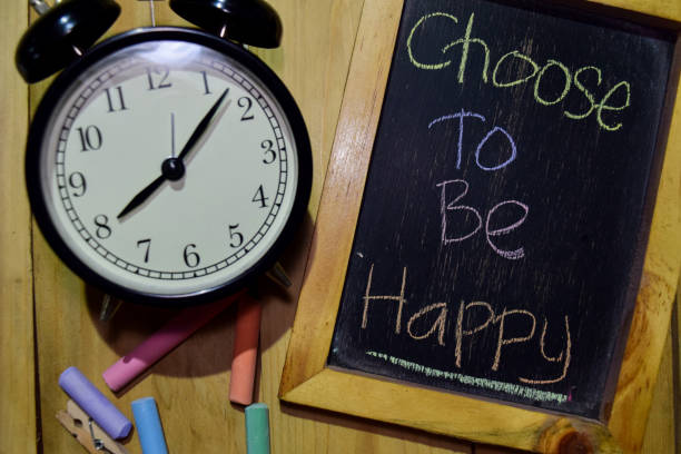 istock Choose To Be Happy on phrase colorful handwritten on chalkboard 1086376570