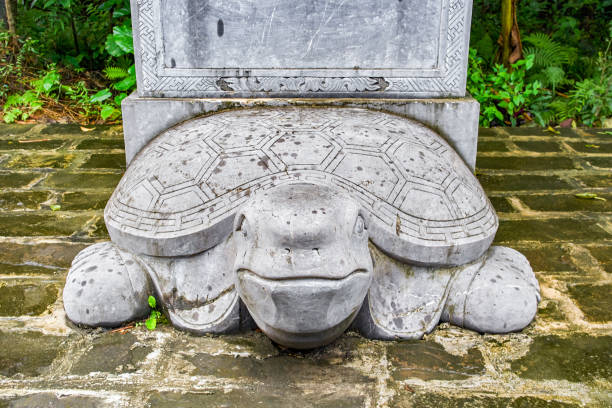 istock Turtle stone column in Trang An, Ninh Binh, Vietnam 1086378928