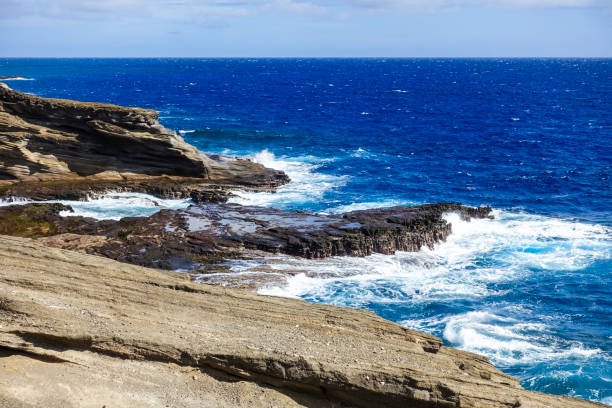 istock Hawaiian sea seen from a cliff, O'ahu, Hawaii 1086381030