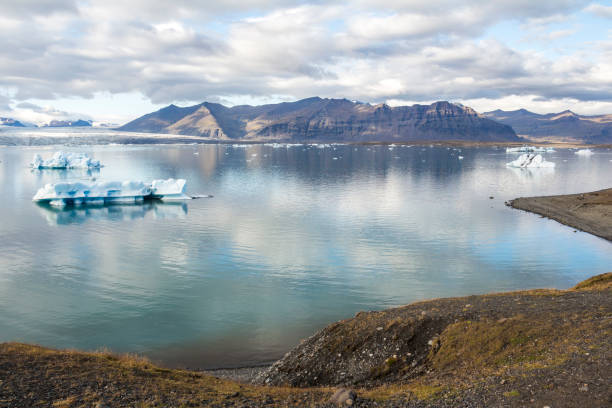 istock Famous plane wreck DC-3 after sunrise in Iceland 1086381076