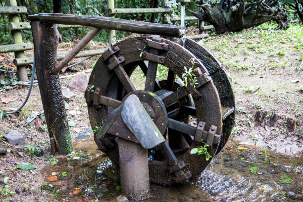istock old wooden waterwheel in the forest 1086381292