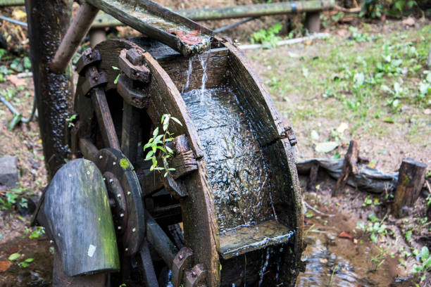 istock old wooden waterwheel in the forest 1086381302