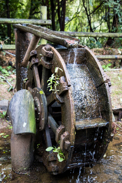 istock old wooden waterwheel in the forest 1086381382