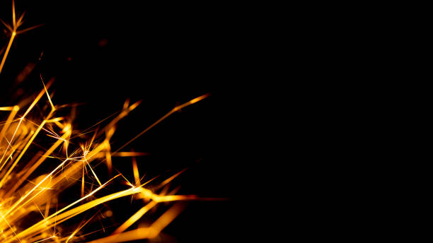 istock Christmas sparkler isolated on black background. Bengal fire 1086381560