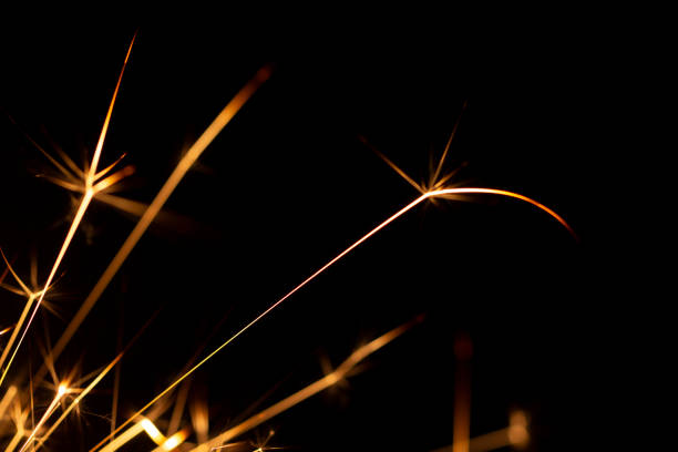 istock Christmas sparkler isolated on black background. Bengal fire 1086381566