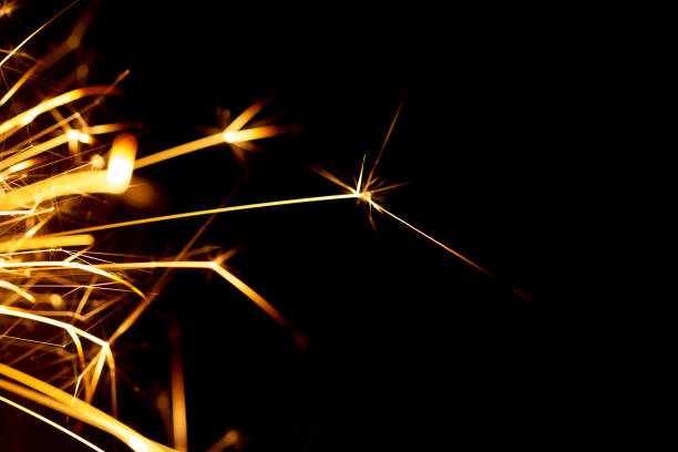 istock Christmas sparkler isolated on black background. Bengal fire 1086381570