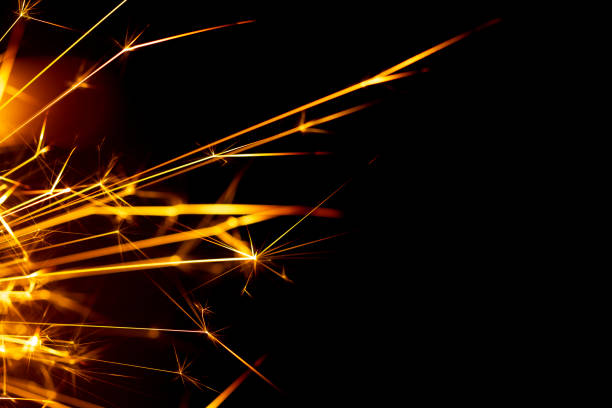 istock Christmas sparkler isolated on black background. Bengal fire 1086381586