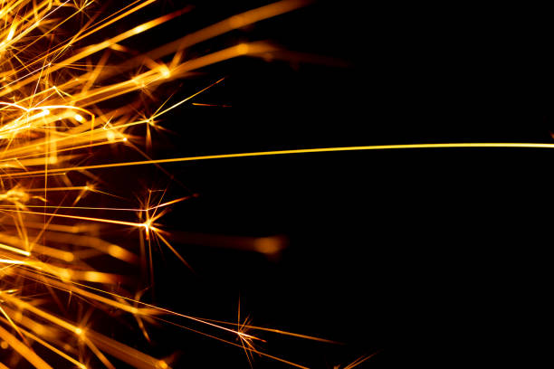 istock Christmas sparkler isolated on black background. Bengal fire 1086381588