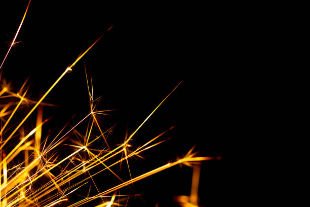 istock Christmas sparkler isolated on black background. Bengal fire 1086381596