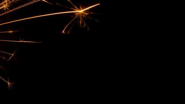 istock Christmas sparkler isolated on black background. Bengal fire 1086381662