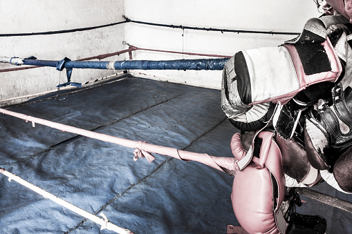 Photographed in an old boxing school
