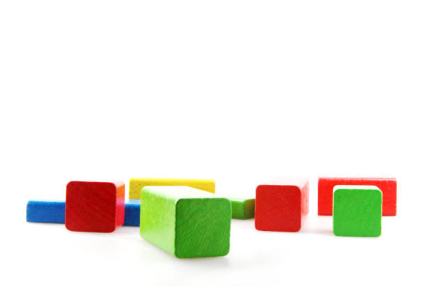 istock Wooden Building Blocks Isolated On White 1086402958