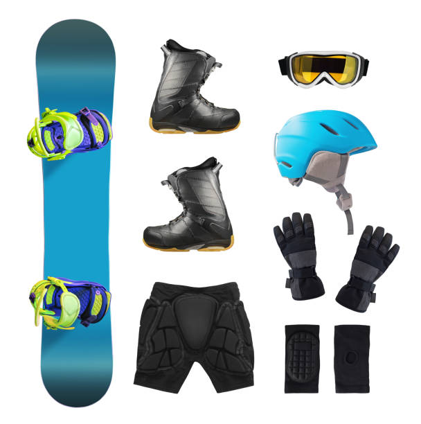 snowboard isolated - snowboard boot imagens e fotografias de stock