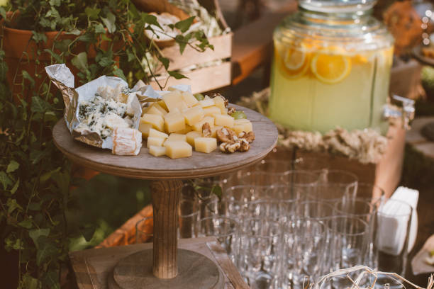 istock Luxury, elegant wedding reception table arrangement, food and drink 1086403230