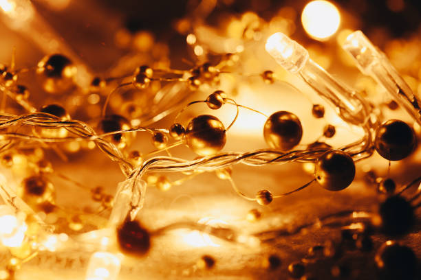 istock Christmas and New Year decorations, lights background 1086404874