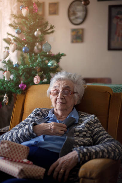 istock Grandmother alone for Christmas. 1086417462