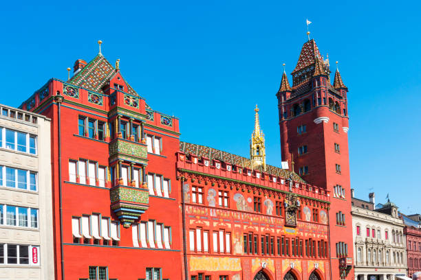 istock Marktplatz with the Rathaus in Basel, Switzerland 1086418690