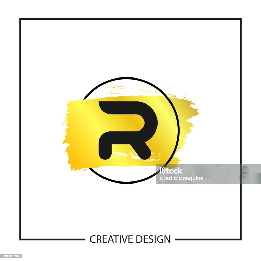 Letter R Inshil Initial Letter R Logo Template Vector Design Stock Illustration ...